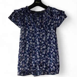 Navy Floral Women’s Top